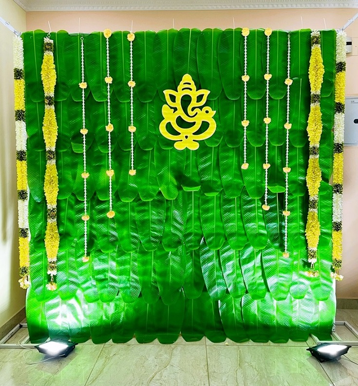 Banana Leaf backdrop rental